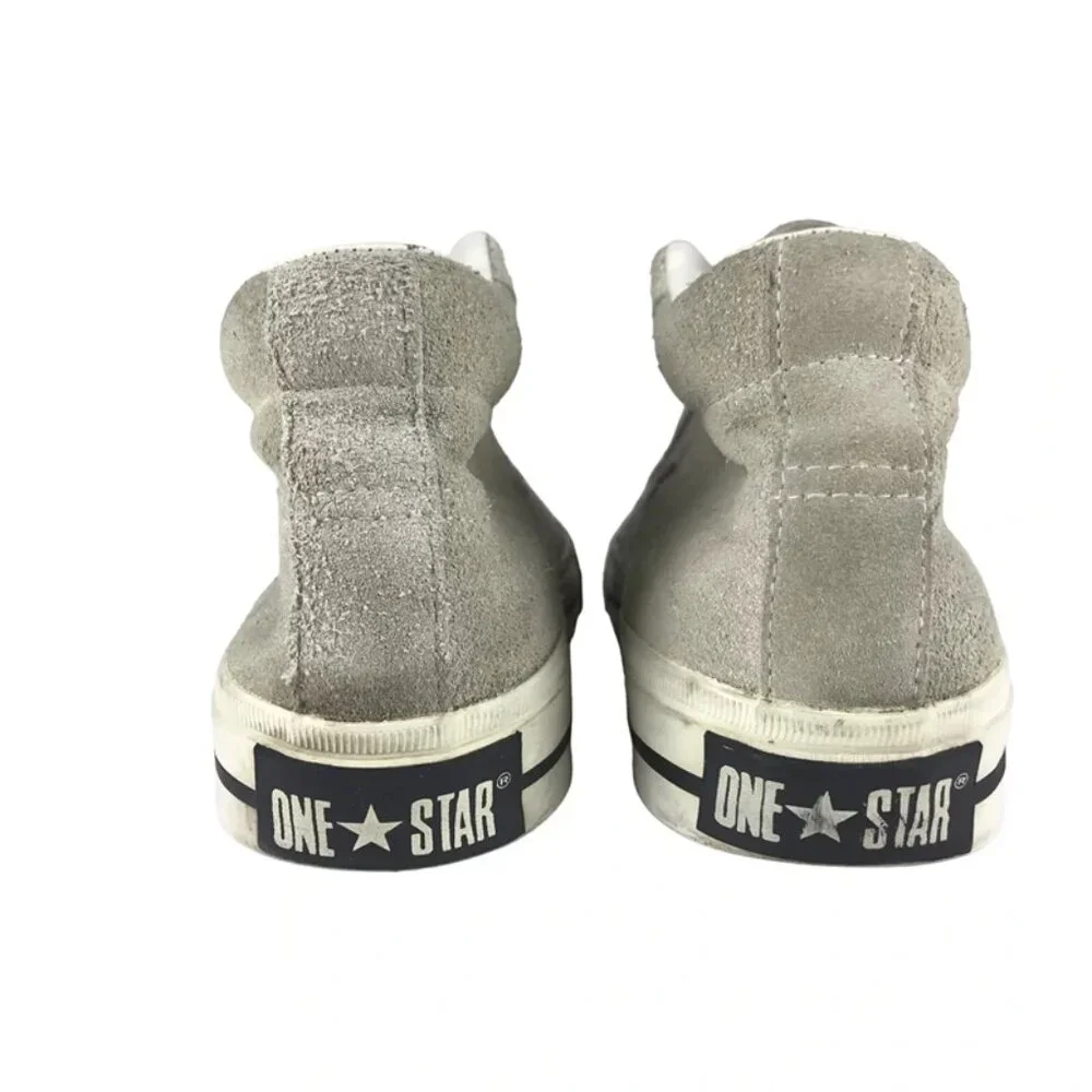 Converse Boys Gray All Star Lace Up Mid Top Sneakers Shoes Size US‎ 5.5